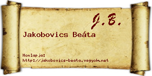 Jakobovics Beáta névjegykártya